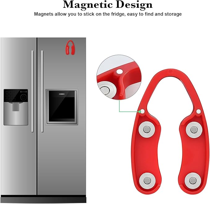 GOBETTER 4 Pcs Wine Foil Cutter Magnetic Design, 4 Stainless Blades Foil Remover Wine Bottles Opener Accessory, Removes Foil Top Effortlessly for Wine Lovers, 2Black 2Red