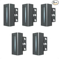 5Pack Home Security Door Reinforcement Lock, Childproof Safety Door Lock Latch Inside Stopper, Add High Security to Prevent Home Unauthorized Entry, Aluminum Construction Finish Grey