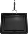 1 Set Baking Pan and Oven Tray Extractor - Air Fryer Convection Toaster Tray Handle Oven Rack Pull Tool Grills Clip - Black