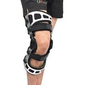 Orthomen OA Knee Brace for Pain Relief - Support for Joint Degeneration, Meniscus Tear, Arthritis, and Bone-on-Bone Pain - Dual Unloading for Medial and Lateral Compartment (Large, Right, Silver)
