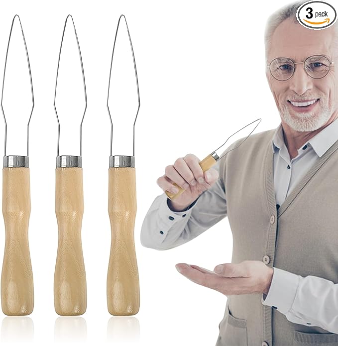 3-Pack Button Hook Assist Device with Easy-Grip Handle for Shirts, Coats, Dresses - Ideal Button Aids for Arthritis & Limited Dexterity