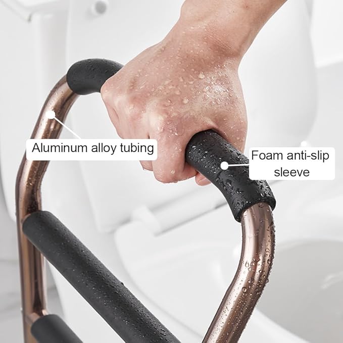 Portable Chair Assist with Sturdy Base, Adjustable Height Mobility Aids, Multifunctional Sit to Stand Lift with Soft Cover, Toilet Stand Up Assist for Seniors