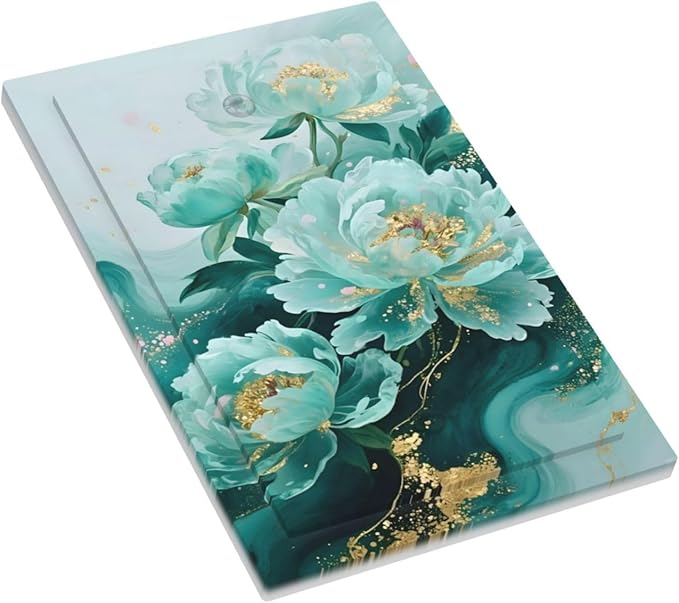 Decorative Light Switch Cover Plate Gold Green Floral Gilt Marble Flower 1 Gang No Device Single Blank Outlet Covers Wall Plate Switch Plate Covers for Bathroom Decor