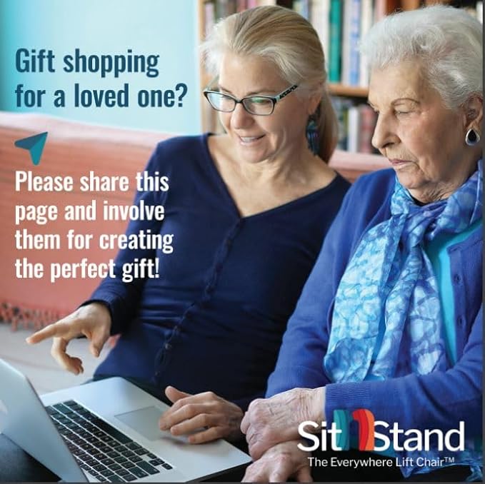 SitnStand Lift Assist Compact for Travel- 400lb Capacity Chair Lift Assist for Seniors, 100% Stand Assist Chair Lifts for Elderly, Lightweight Sit-to-Stand Lift Seat