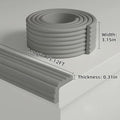 Baby Corner Guards 13.12 FT-Ultra Soft Sponge Edge & Corner Protectors,Desk Edge Cushion,for Furniture,Table,Fireplace - Safety Bumper with Strong Adhesive Tape,Grey,3.15 Inch Wide