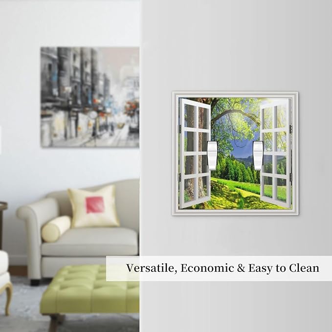 Light Switch Cover Window View Green Rustic Nature Wilderness 2 Gang Wall Plate Double Light Switch Plate Toggle Decorative Outlet Covers Electrical Switchplate for Bathroom Bedroom Decor