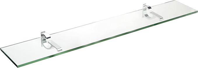 Spancraft Glass M-10x30-Chrome Monarch Glass Shelf, Chrome, 10" x 30"
