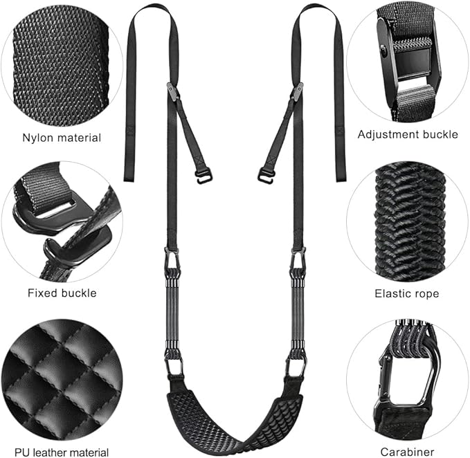Kipika Heavy Duty Wall Mounted Doorway Pull Up Bar, Multifunctional Chin Up Bar, Portable Fitness Door Bar, Body Workout Home Gym System