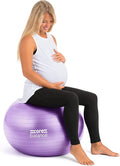Core Balance Pregnancy Ball with Air Pump - Ideal for Prenatal Yoga, Pilates, and Maternity Exercises, Doubles as Office Chair, Stability and Balance Training, Physical Therapy Equipment (22-33")