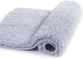 Walensee Non Slip Bath Mat - Soft Microfiber Shaggy Mat (16 x 24, Growing Blue) Water Absorbent, Machine Washable, Thick Plush for Shower