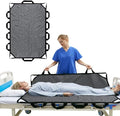 60" x 40" Positioning Bed Pad with Handles Washable Draw Sheets for Hospital Bed Ridden Patient Clothes Waterproof Glide Sheets for Patients Moving Pad for Lifting &Transfer Sheet Nylon, Grey