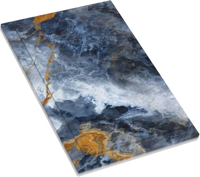 Decorative Light Switch Cover Plate Gold Dark Blue Gilt Haze Marble 1 Gang No Device Single Blank Outlet Covers Wall Plate Switch Plate Covers for Bathroom Decor