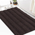 Turquoize Chenille Bath Rugs Shaggy Bathroom Rugs Non Slip Bath Mat for Bathroom 24 x 36 Brown Bath Rug for Bath Room Extra Soft and Absorbent Area Rug, 24"x 36", Brown