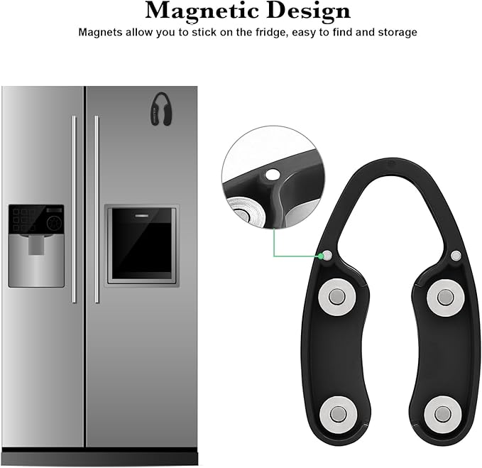GOBETTER 2 Pcs Wine Foil Cutter Magnetic Design, 4 Stainless Blades Foil Remover Wine Bottles Opener Accessory, Removes Foil Top Effortlessly for Wine Lovers, Black