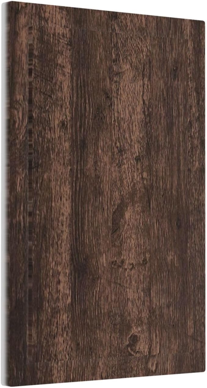 Light Switch Cover Plate Rustic Dark Brown Wood Grain 1 Gang No Device Blank Electrical Wall Plates Faceplate Decorative Switch Plate for Farmhouse Bedroom Decor