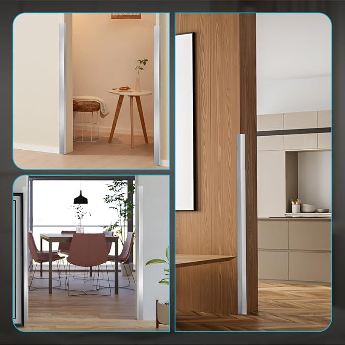 Proflex Wall Corner Protector - Brushed Aluminum 2 inch x 36 inch - Pack of 6 - Self Adhesive Corner Guards for Walls Edge Protection – Easy to Apply – No Tools Needed