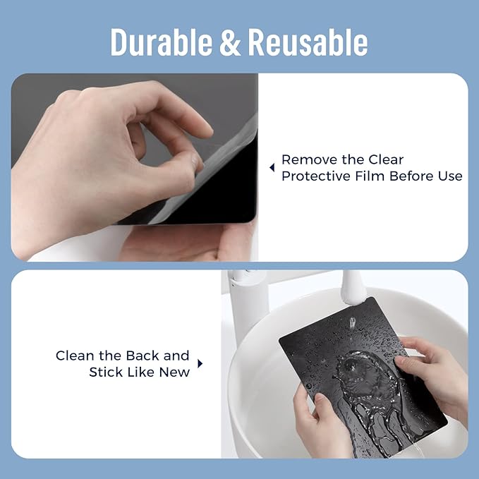 loukin Dry Erase Mini Note 6 Pack, Electrostatic Adsorption Whiteboard Sticker, 4"×4" Reusable notepads for Office, Classroom, Refrigerator, Clings Any Shiny Surface, 3 Color Markers & 1 Eraser