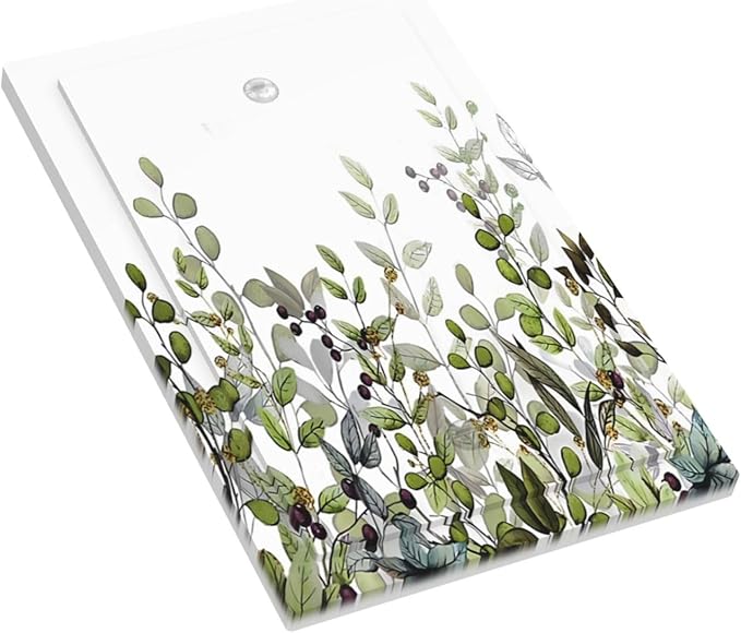 Watercolor Green Eucalyptus Leaves Plants Fruit Light Switch Cover Plate 1 Gang No Device Blank Electrical Wall Plates Faceplate Decorative Switch Plate for Bed Room Living Room Decor