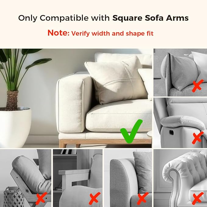 Wealone Black Couch Arm Tray for Wide Couch, Bamboo Sofa Arm Clip Table with Storage Box, Couch Armrest Tray with 360°Rotating Phone Holder, Sofa Arm Table Clip for Eating, Drinks or Dining