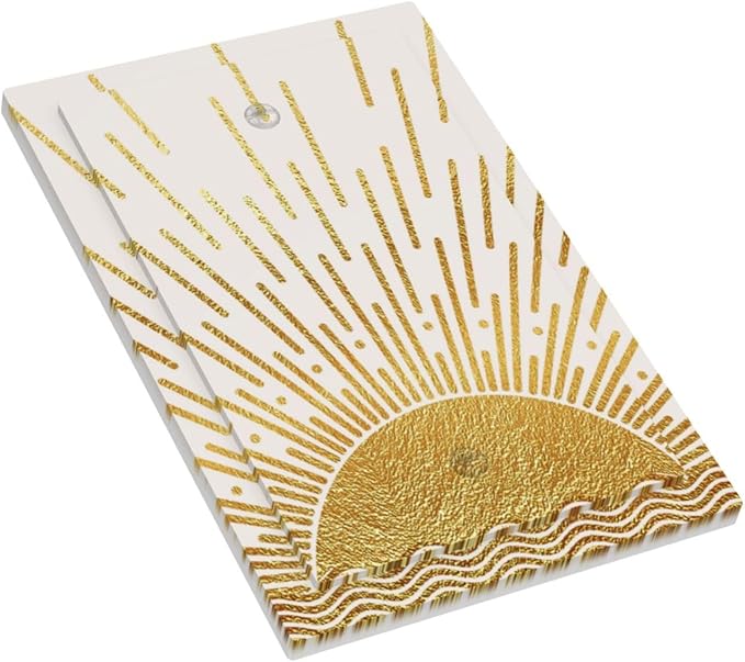 Mid Century Boho Golden Sun Sunrise Sunset Light Switch Cover Plate 1 Gang No Device Blank Electrical Wall Plates Faceplate Decorative Switch Plate for Bed Room Living Room Decor