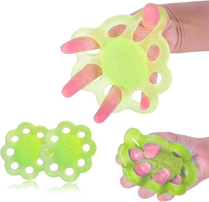 DEEYOTA Finger Exerciser and Hand Strengthener Rehab,Exercise Squeeze Ball for Hands,Grip Exerciser Hand Strengthener for Rehab,Arthritis,Carpal Tunnel(2 Pcs)