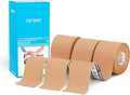 OK TAPE Regular Kinesiology Tape (3 Pack), Original Cotton Athletic Tape for Support Muscle Joint Knee, Sports Waterproof Tape Uncut Strips Latex Free, Hypoallergenic, 2in×16.4ft - Beige