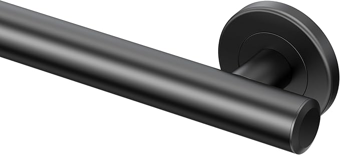 Gatco 896MX Latitude II Grab Bar, 48 Inch, Matte Black/ADA Compliant Wall Mount Stainless Steel 48" Safety Grab Bar for Bathroom
