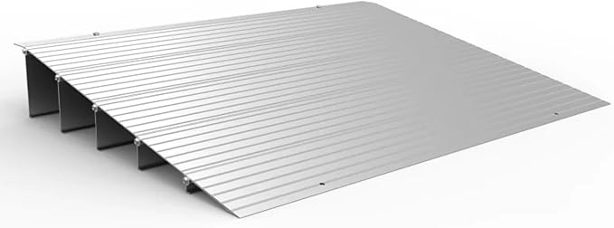 EZ-ACCESS - Threshold Ramps for Doorways - Portable Wheelchair Ramp for Home Steps, Aluminum Door Threshold Sliding Doors, Walker & Wheelchair Access - Adjustable Modular Transitions, 5" Rise