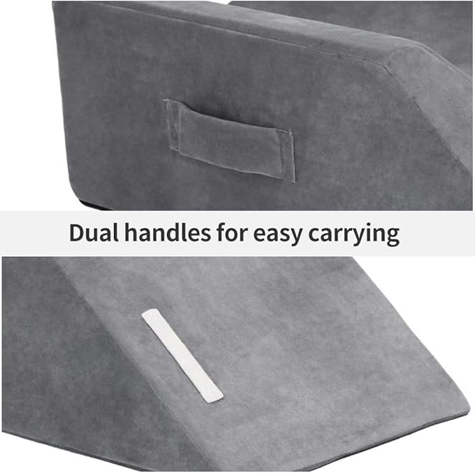LightEase Memory Foam Leg Support and Elevation Pillow w/Dual Handles for Surgery, Injury, or Rest