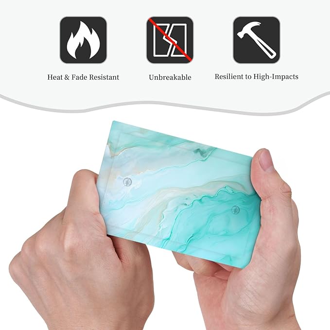 Teal Gold Marbling Turquoise Print Light Switch Cover Plate 1 Gang No Device Blank Electrical Wall Plates Faceplate Decorative Switch Plate Covers for Bathroom Living Room Home Decor