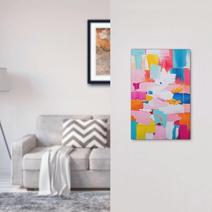 Light Switch Cover Plate Multicoloured Modern Watercolor Oil Painting 1 Gang No Device Blank Electrical Wall Plates Faceplate Decorative Switch Plate for living Room Bedroom Decor