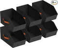Large Closet Storage Cubes - Closet Storage Bins with Dual Handles for Clothes, Towels, Toys, Shelf Organizer Bins for Bedroom, Nursery, Shelves, Small Spaces, Black, 6 Pack