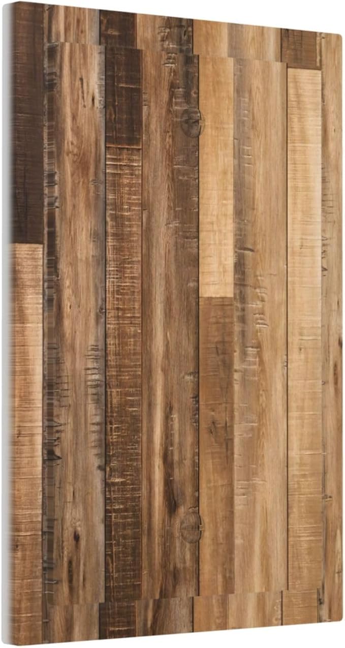 Rustic Brown Wood Splicing Vintage Dark Oak Print Light Switch Cover Plate 1 Gang No Device Blank Electrical Wall Plates Faceplate Decorative Switch Plate Covers for Farmhouse Home Decor