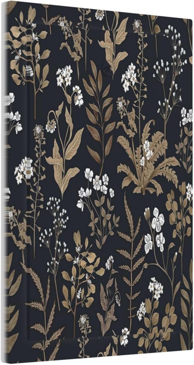 Light Switch Cover Plate Vintage Floral Wildflowers Plant 1 Gang No Device Blank Electrical Wall Plates Faceplate Decorative Switch Plate for Bathroom Home Decor