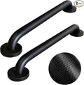 24 Inch Handicap Grab Bars, 2 Pack Stainless Steel Grab Bar for Bathtubs and Showers, Wall Mount Safety Shower Grab Bars for Seniors Injury Elderly, Matte Black Knurled