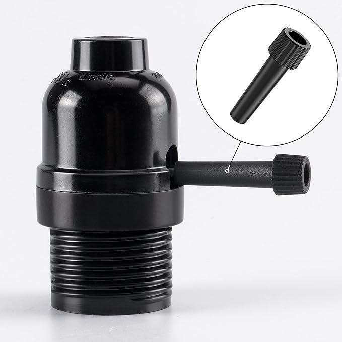 DiCUNO Lamp Switch Knob Replacement, Screw Threaded Twist On/Off Turn Switch Knobs for Table Lamps, 35mm Length, 4 Packs