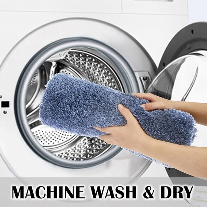 Suchtale Bath Rug for Bathroom Non Slip Bathroom Mat (20 x 32, Blue) Water Absorbent Soft Microfiber Shaggy Bath Rug Machine Washable Bath Mat for Bath Thick Plush Shower Mat
