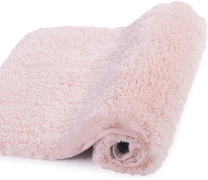 Walensee Large Bathroom Rug (24 x 40, Blush) Extra Soft and Absorbent Shaggy Mat Machine Washable Microfiber Non Slip Luxury Floor Mat