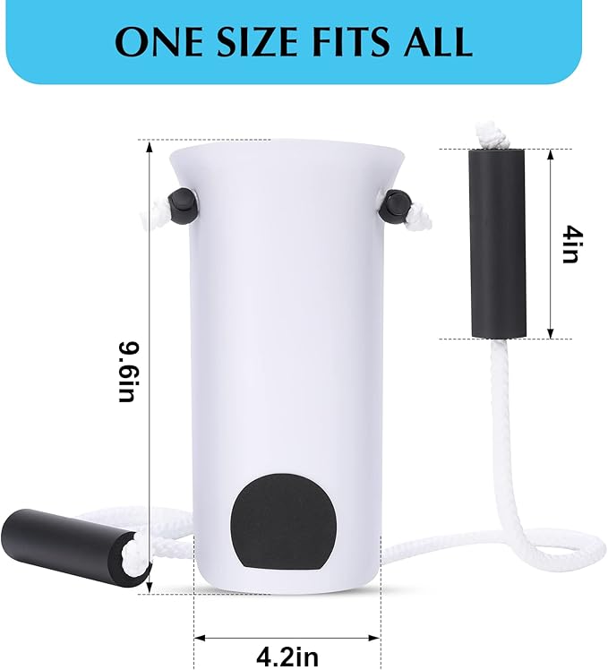 Sock Aid - Wide 3.93" Sock Aid with Foam Handles, Sock Aide Device for Seniors, Sock Helper Easy On Easy Off, White