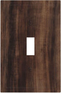 Decorative Light Switch Covers Rustic Farmhouse Brown Wood Barn Door 1 Gang Light Switch Cover Plate Single Toggle Wall Plate Outlet Covers Wall Plate Dimmer Faceplate for Bathroom Decor