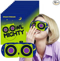 OOwl Mighty Steam Eye Mask, 12 Pack Disposable Self-Heating Warm Compress for Dry Eyes, Puffy Eyes, and Fatigue Relief, Unscented Heated Sleep Mask for Travel, Spa, Home & Gifts for Women & Men