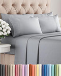 Cal King 6 Piece Sheet Set - Cooling and Breathable Bed Sheets - Hotel Luxury Bed Sheets for Women, Men, Kids and Teens - Deep Pockets - Easy Fit - Soft and Wrinkle Free - Cal King Steel Blue Sheets