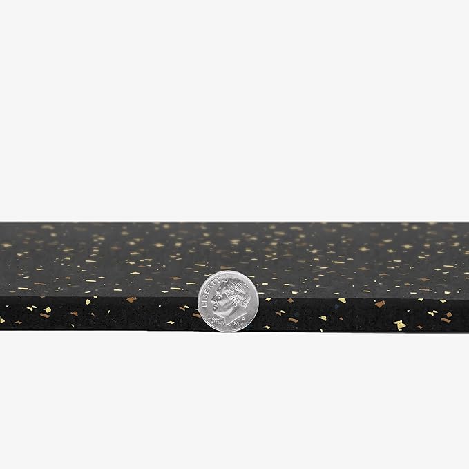 IncStores 3/8 Inch Thick Heavy Duty Rubber Flooring Roll | Flexible Recycled Rubber Roll Flooring for a Stronger and Safer Basement, Home Gym, Shed, or Trailer | 4ft x 10ft