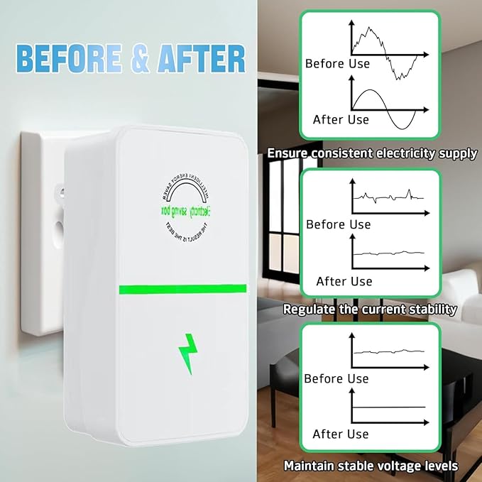 Ecowatt Saving Device Powernova Electricity Save Box Voltpro Esaver Reduce Electricity Waste by 50% for Household Office Markets Us Plug 90v-250V 30KW (6PCS)