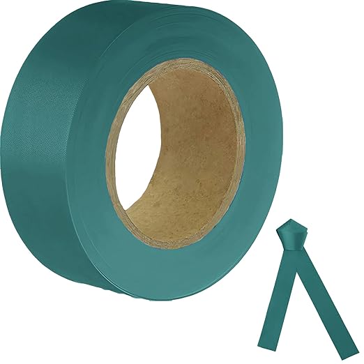 Green Flagging Tape,1-3/16" × 300' Surveyors Tape for Tree Marking,Trail Marking,Non-Adhesive Plastic Ribbon