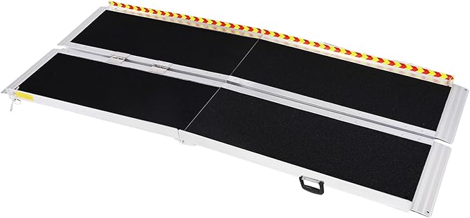 Generic Portable Wheelchair Ramp Aluminum Folding Door Threshold Wheelchair Ramp Threshold Ramp for Home Steps Stairs Entry Threshold Doorways
