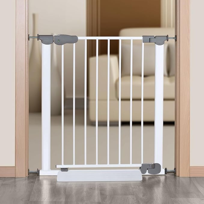 Vanzack Safety Door Fixator Baby Gate Accessory for Stairs and Doorways Anti-Kicking Pedalboard with Non-Slip Teeth Plastic Guardrail Fitting for Baby and Pet Safety