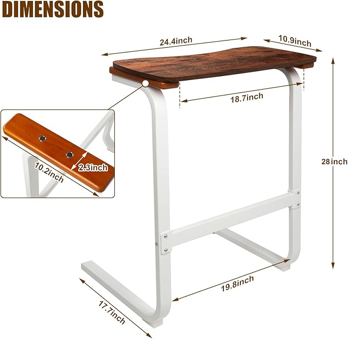 Couch Stand Assist with Detachable Tray - Chair Lift Assist Devices for Seniors, Multifunctional Sitting and Standing Aid with Real Wood Handle, Heavy-Duty Square Metal Frame