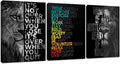 Motivational Office Wall Art Inspirational Canvas Wall Art Hustle Posters Wall Decor Print Entrepreneur Quote Wall Painting Picture 3 Pieces Artwork for Bedroom Home Decor Wooden Framed (36”Wx16”H)