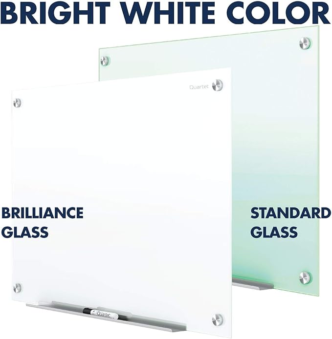 Quartet Dry Erase Board, Magnetic Whiteboard 8' x 4', Glass Board for Wall, Infinity, Brilliance White (G29648W)